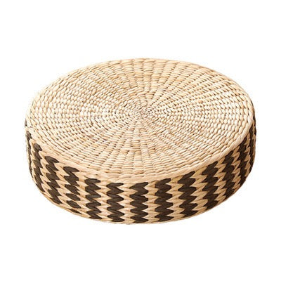 日式蒲草手工編織圓形蒲團 Handmade Natural Straw Woven Pouf