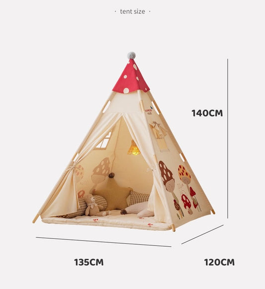 蘑菇款雙窗兒童遊戲帳篷 Mushroom Double-Window Kids Play Tent