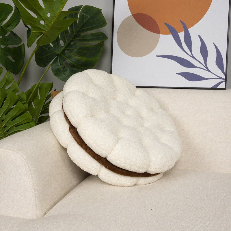 仿真餅乾羊羔絨抱枕 Style Cookie Plush Seat Cushion