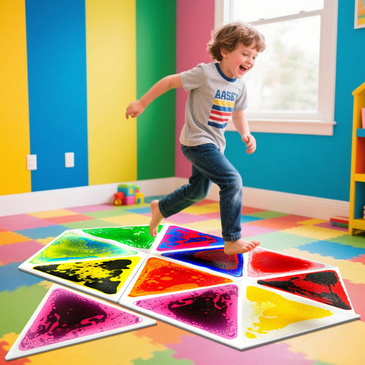 三角形流動液體感官地墊套裝 6入 Triangle Liquid Sensory Floor Tiles Set of 6