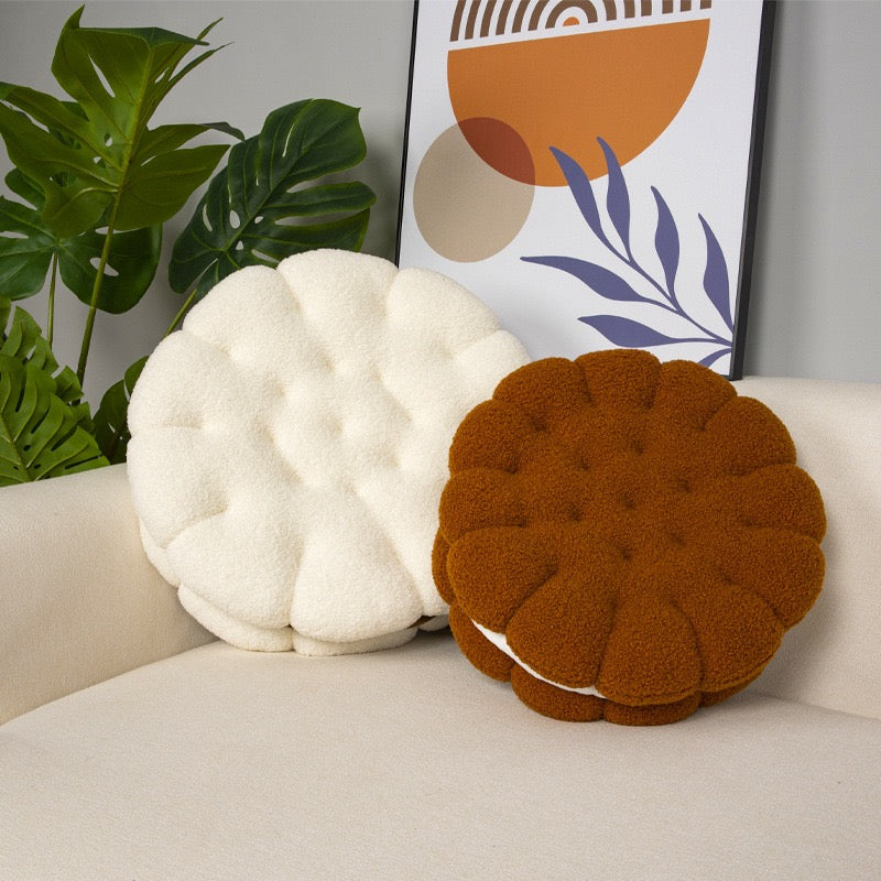 仿真餅乾羊羔絨抱枕 Style Cookie Plush Seat Cushion