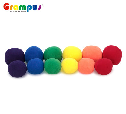 Grampus 彩虹軟布球（6 隻裝）Rainbow Soft Fleece Balls Set of 6