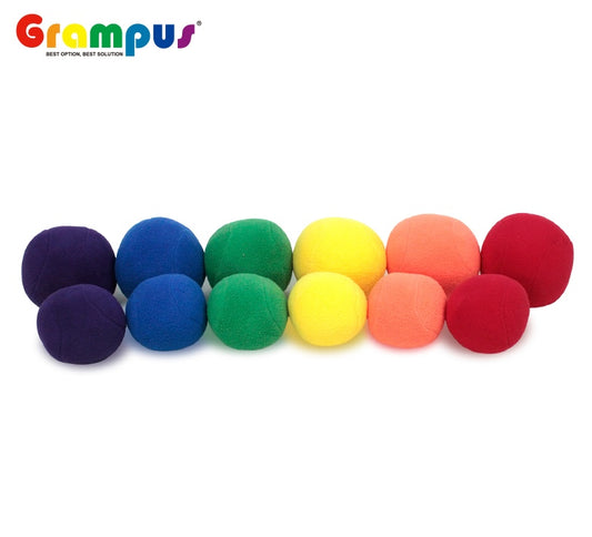 Grampus 彩虹軟布球（6 隻裝）Rainbow Soft Fleece Balls Set of 6