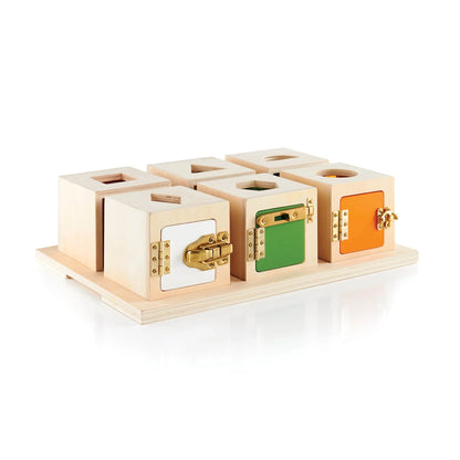 Guidecraft 躲貓貓鎖盒組 Peekaboo Lock Boxes
