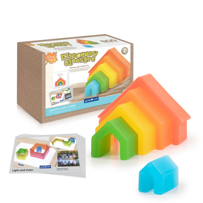 Guidecraft 探索彩虹堆疊屋 Discovery Stackers - House Rainbow Color