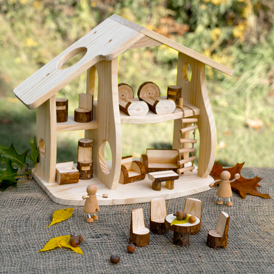 Guidecraft 森林主題娃娃屋組 Woodlands Dollhouse Set