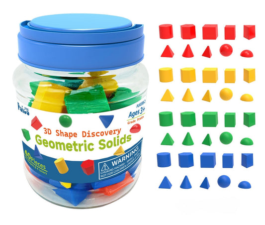 罐裝立體幾何蒙特梭利教具 Montessori Geometric Solids Set
