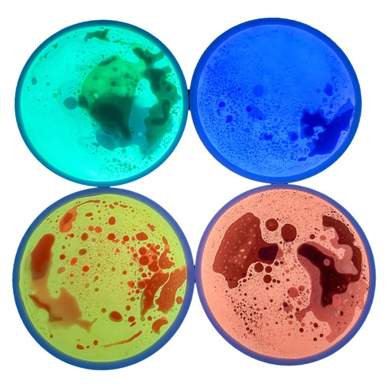 30cm夜光液態感應圓型地墊 4入組 30cm Glow-in-the-Dark Liquid Sensory Circle Tiles 4-Pack