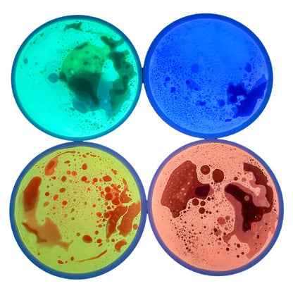 30cm夜光液態感應圓型地墊 4入組 30cm Glow-in-the-Dark Liquid Sensory Circle Tiles