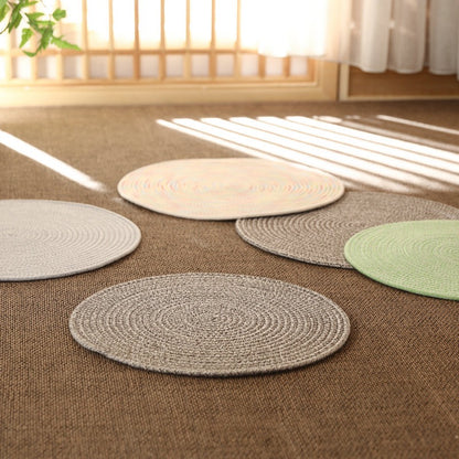 北歐棉繩編織圓形蒲團 Nordic Cotton Rope Woven Floor Pouf