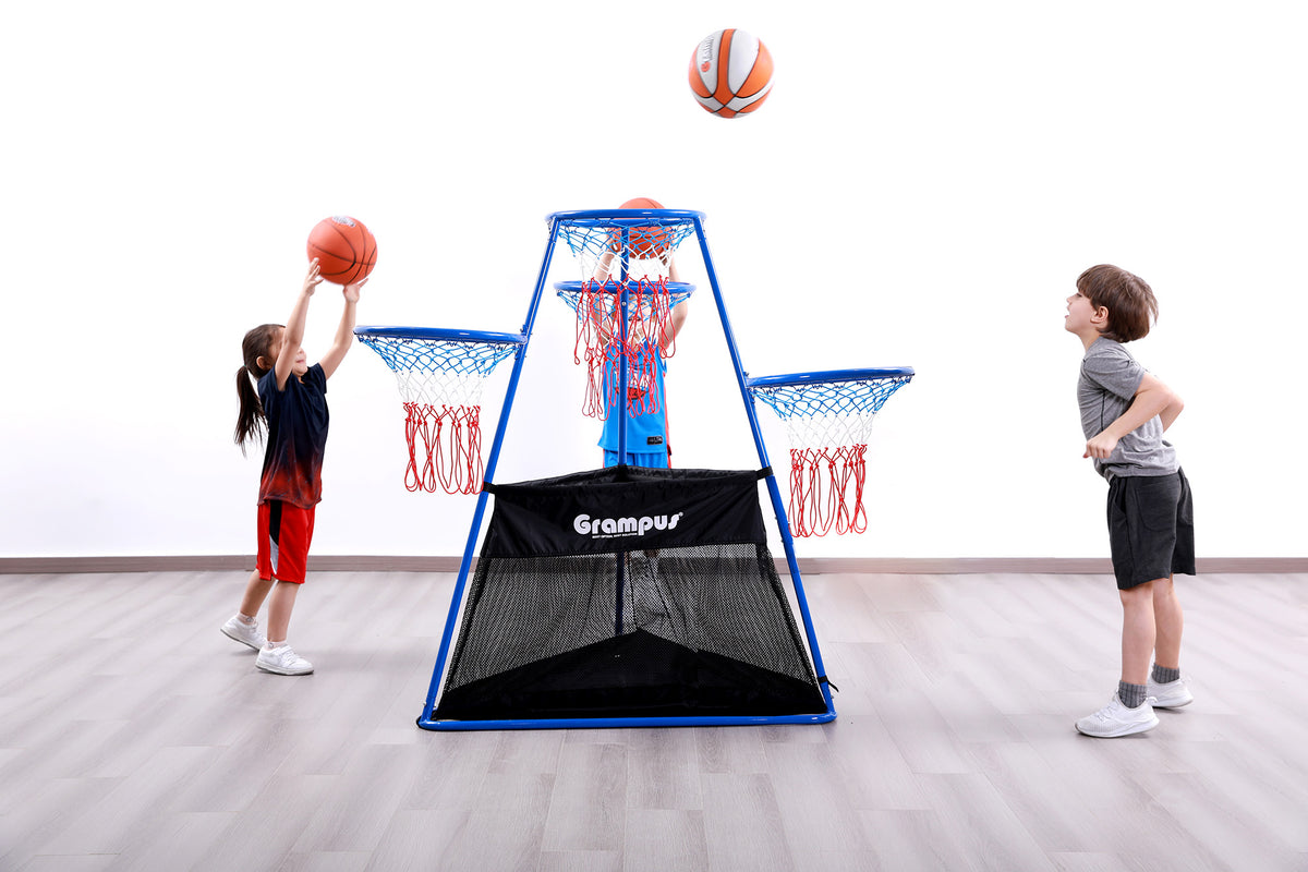Grampus 樹狀籃球架（4個籃框）Tree-Style Multi-Height Basketball Stand