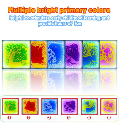 LED液態感應發光地墊 6入組 50cm LED Liquid Sensory Floor Tiles