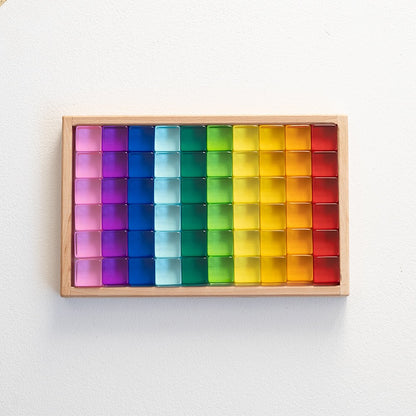 彩虹亞克力寶石積木 Rainbow Acrylic Gem Cubes Blocks