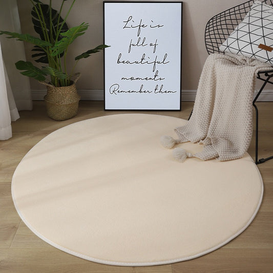 純色圓形地毯 Solid Color Round Area Rug