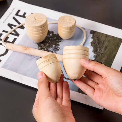 經典懷舊木製陀螺組 Classic Traditional Wooden Spinning Top