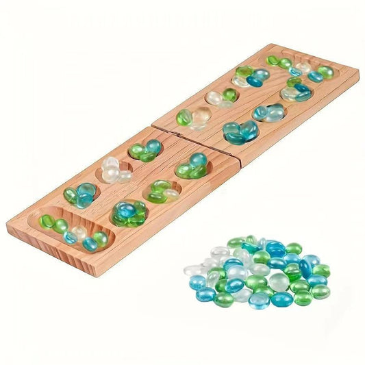 經典木質曼卡拉桌遊套裝 Mancala Board Game