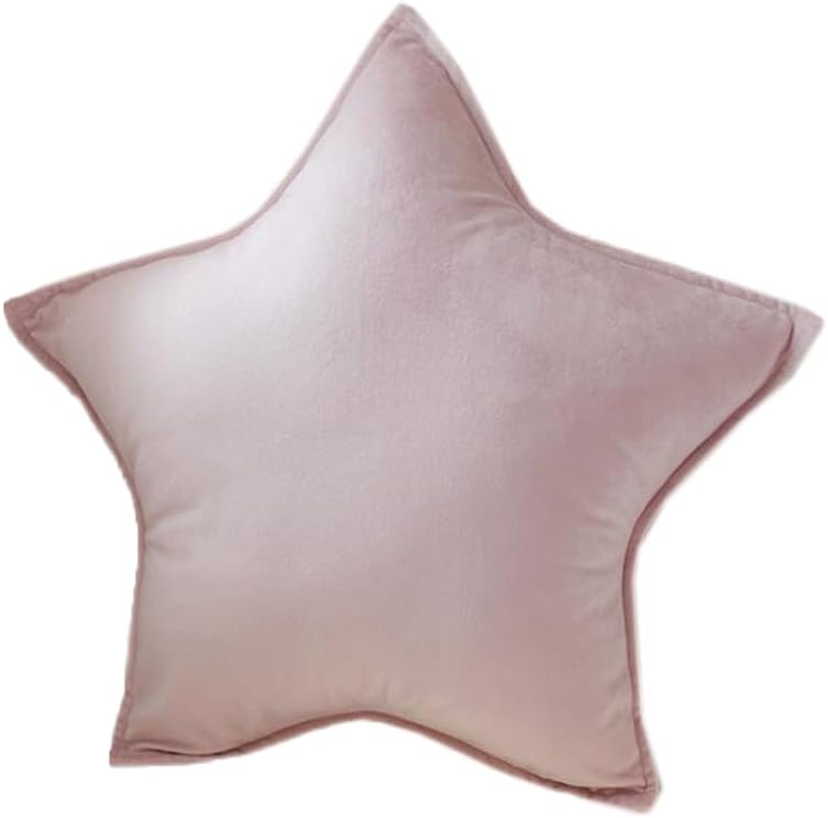 北歐風星星月亮絲絨抱枕 兒童房安撫枕／拍照道具 40cm Velvet Star & Moon Cushion