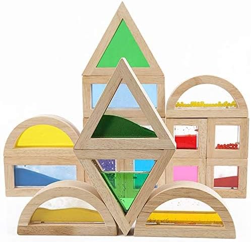 Montessori 木質彩虹大型積木套裝  Large Wooden Rainbow Building Blocks