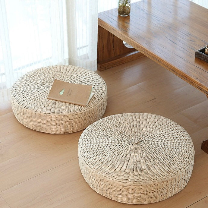 天然草編高彈蒲團 Natural Straw Woven Pouf