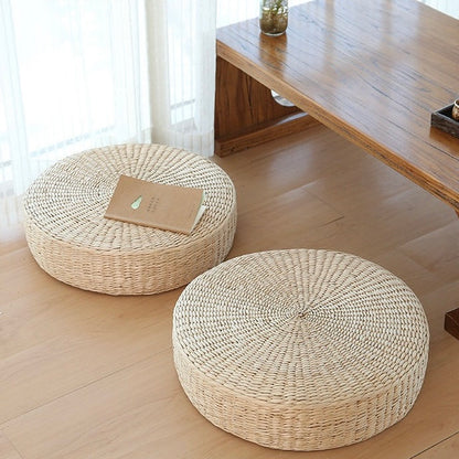 天然草編高彈蒲團 Natural Straw Woven Pouf