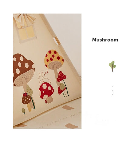 蘑菇款雙窗兒童遊戲帳篷 Mushroom Double-Window Kids Play Tent