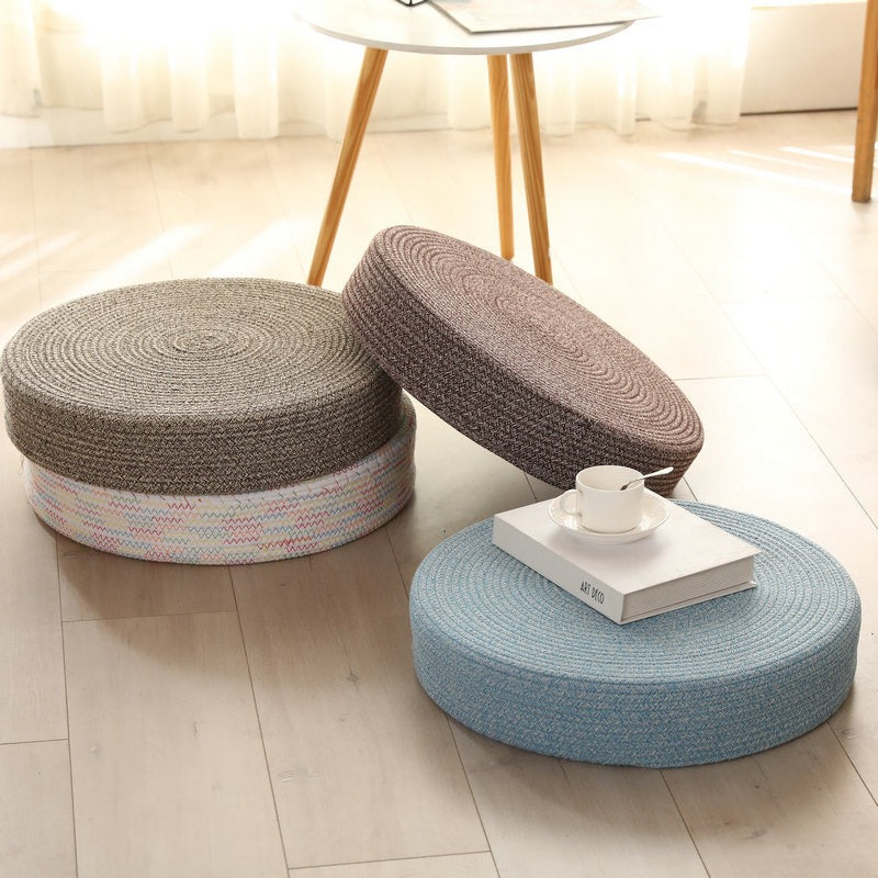 北歐棉繩編織圓形蒲團 Nordic Cotton Rope Woven Floor Pouf