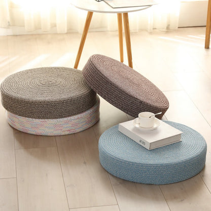 北歐棉繩編織圓形蒲團 Nordic Cotton Rope Woven Floor Pouf