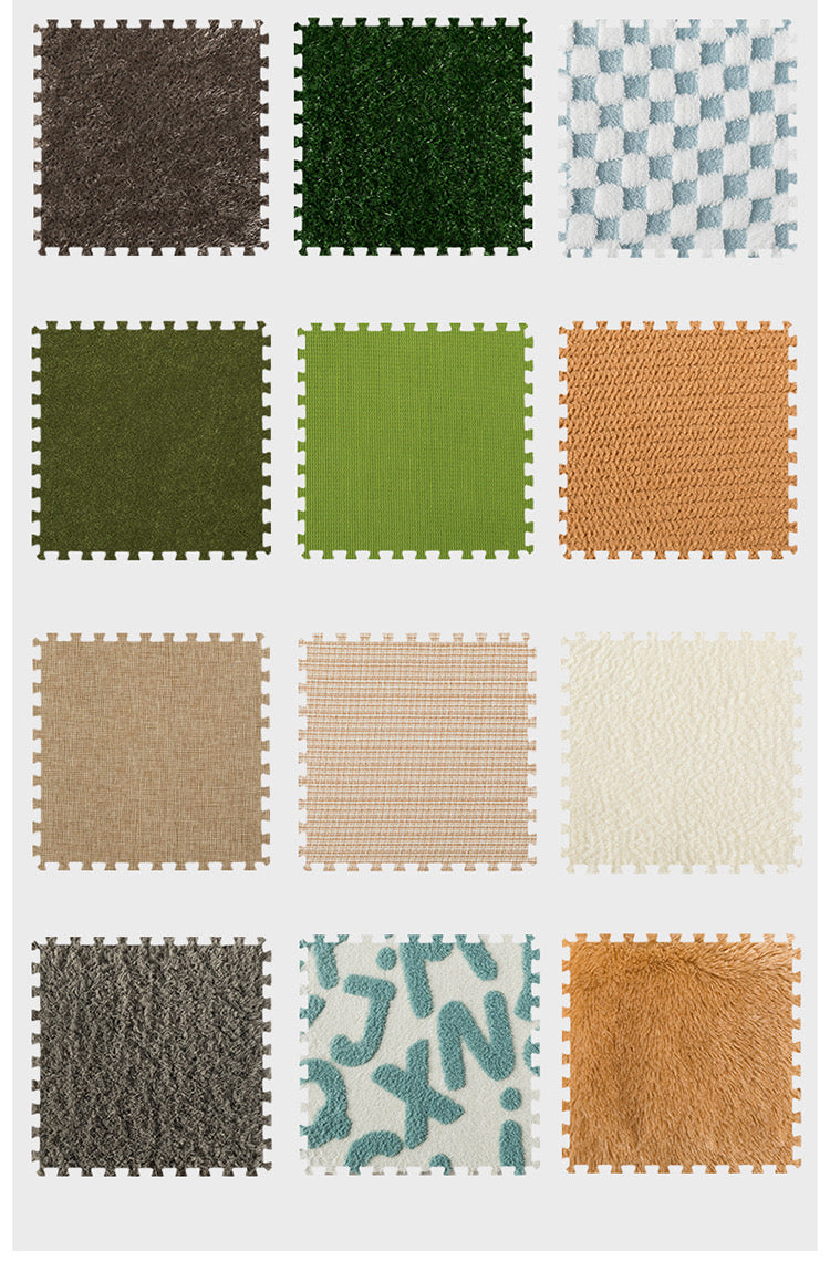 12片裝拼接組合感官爬行墊 (多種織物紋理) Sensory Puzzle Play Mat - Multi-Texture Crawling Pads