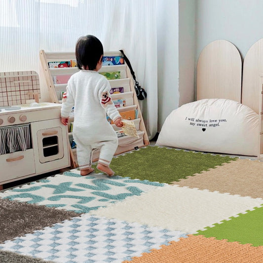 12片裝拼接組合感官爬行墊 (多種織物紋理) Sensory Puzzle Play Mat - Multi-Texture Crawling Pads