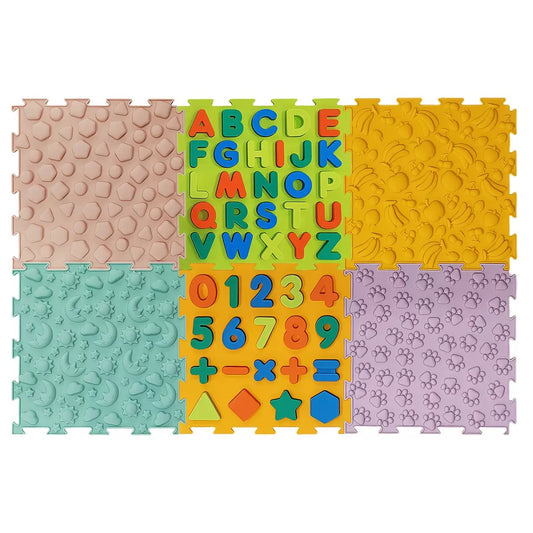 兒童感官拼圖學習地墊套裝(6件裝) Sensory Learning Puzzle Mats(6-pack)