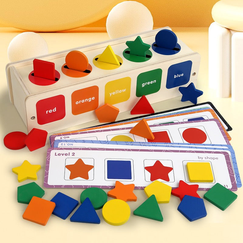 木質顏色形狀分類玩具 Wooden Color & Shape Sorter Toy