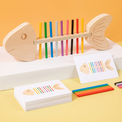 Montessori 魚骨木質配對玩具套裝 Fishbone Wooden Play Kit