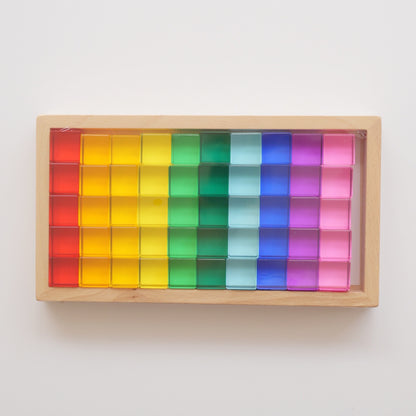 彩虹亞克力寶石積木 Rainbow Acrylic Gem Cubes Blocks