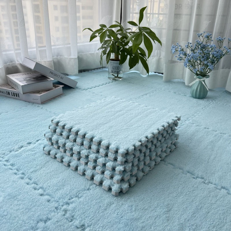 柔軟絨毛拼接泡沫地墊 4塊 Plush Foam Interlocking Floor Tiles 4 pieces