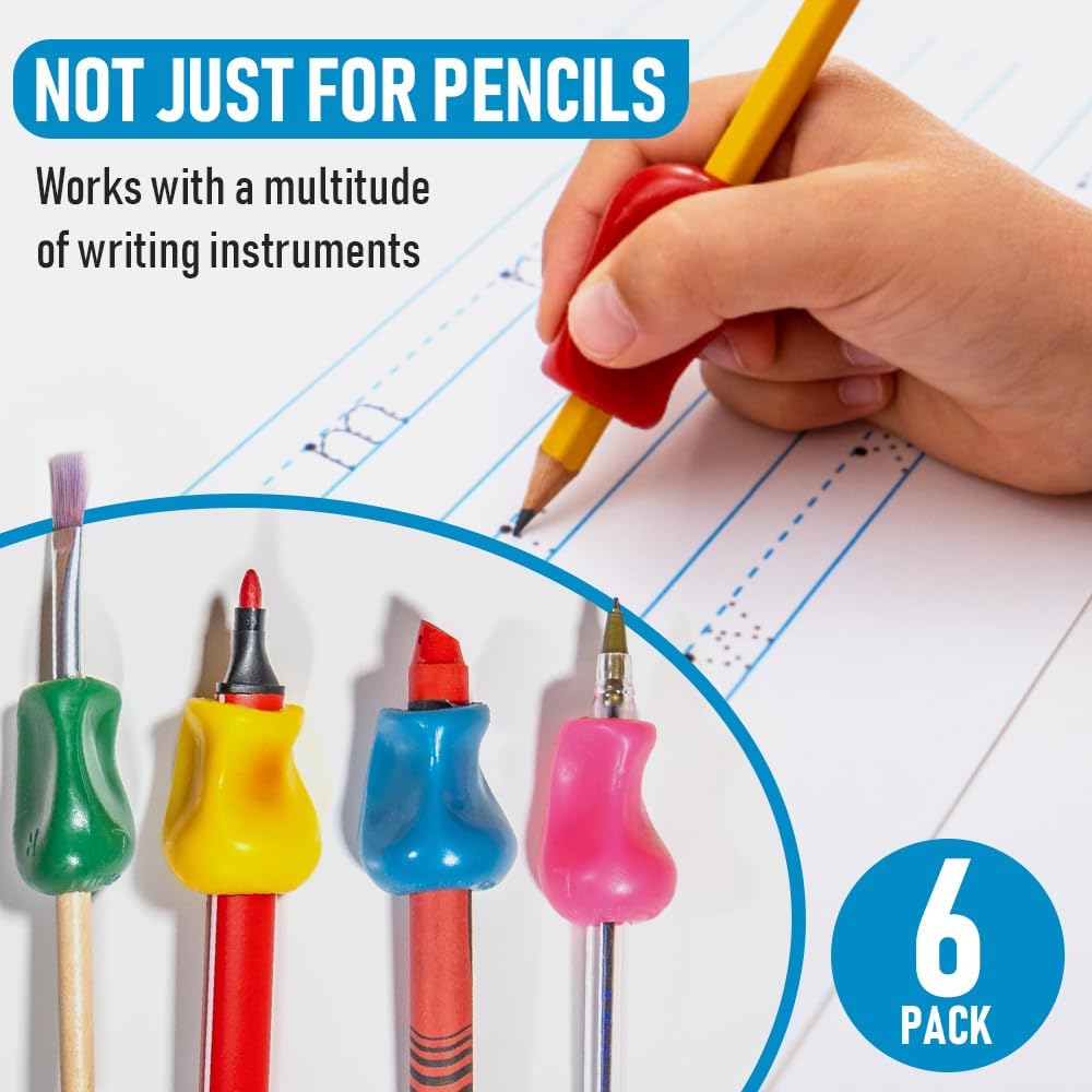 The Pencil Grip 經典握筆器 6入多色組 Original Grippers 6-Pack