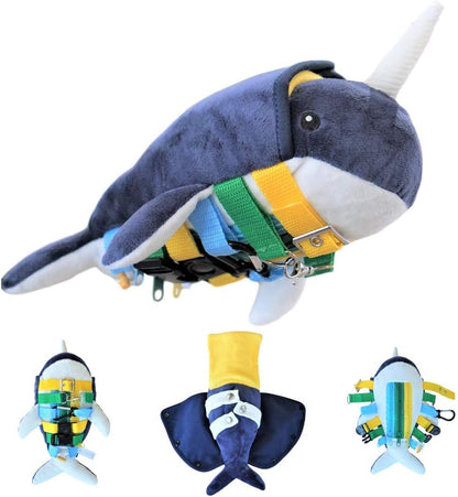 SENSORY4U 獨角鯨扣鈕感統玩偶 Narwhal Buckle Buddy