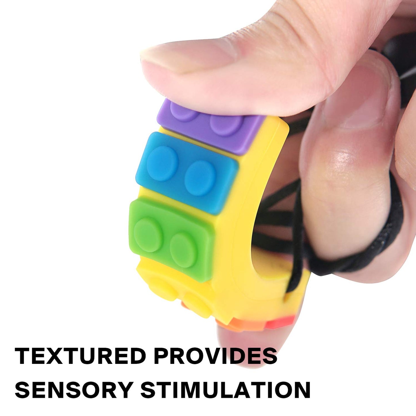 Seeway 感統咀嚼彩虹LEGO項鍊 5件組 Chew Rainbow LEGO Necklaces – 5 Pack