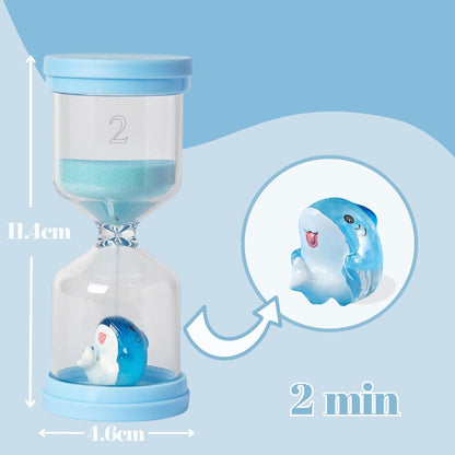 鯊魚沙漏計時器 5分鐘視覺化時間教具 Shark Sand Timer 5-Min Visual Time Tool
