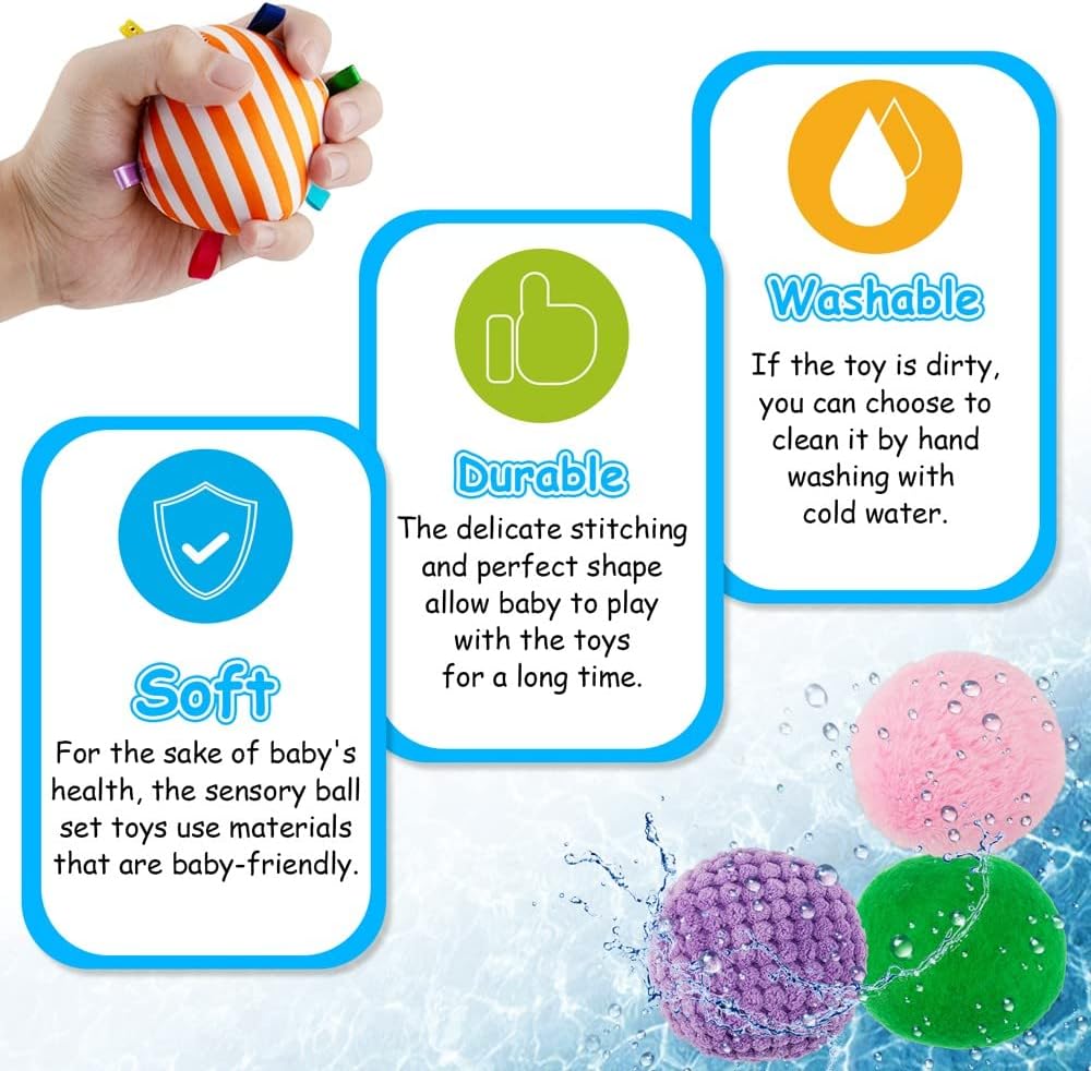 teytoy 蒙特梭利嬰兒感官紋理球 10入 Montessori Sensory Texture Balls - 10pcs Texture Set