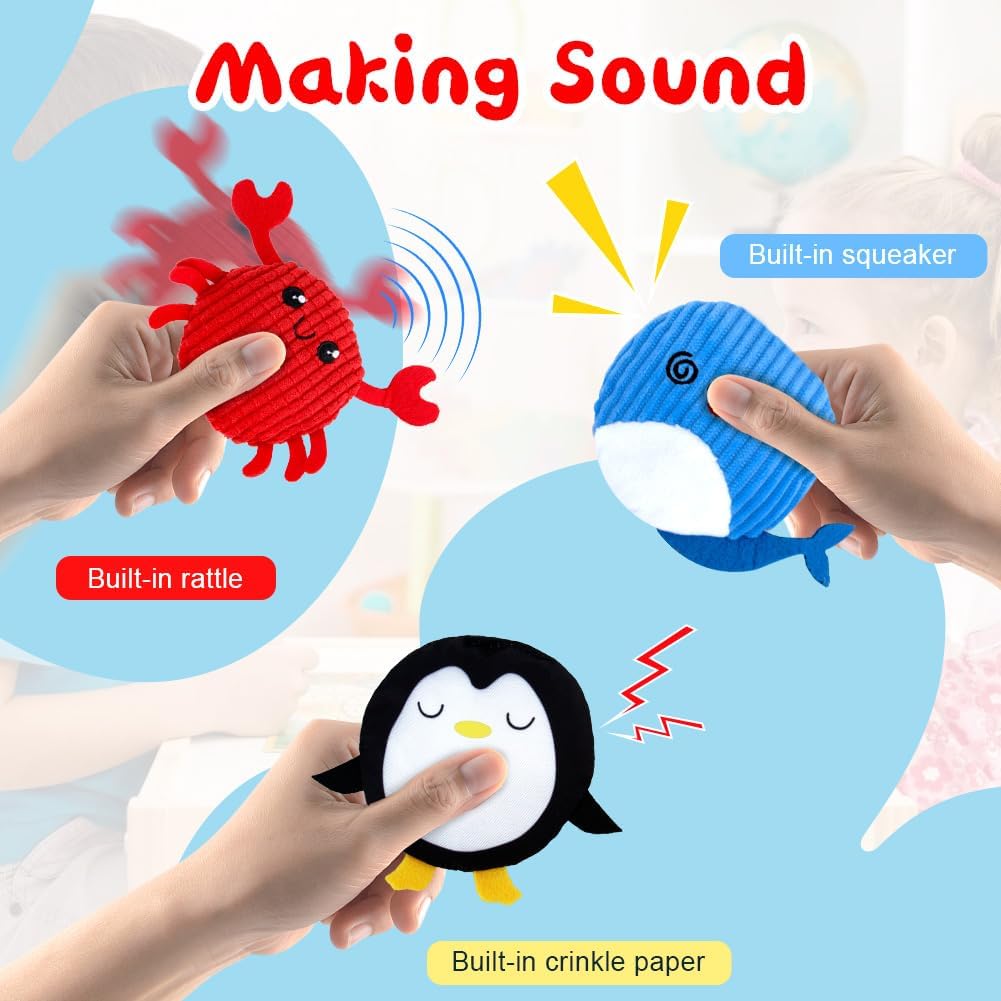 teytoy 海洋動物感官紋理豆袋 10入 Ocean Animal Sensory Bean Bags - 10pcs Texture Set