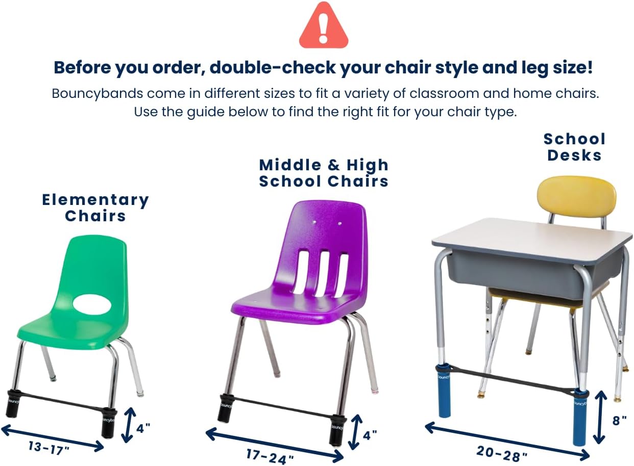 Bouncyband 彈力桌腳帶 10組入 Desk Bands 10PCS