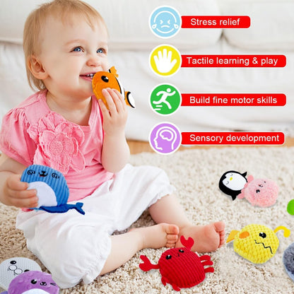 teytoy 海洋動物感官紋理豆袋 10入 Ocean Animal Sensory Bean Bags - 10pcs Texture Set