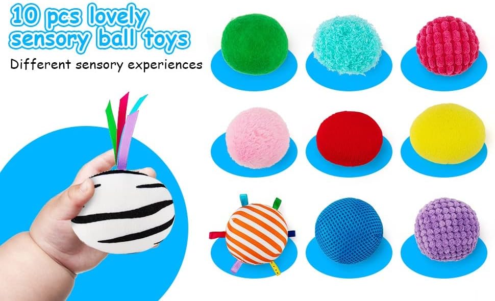 teytoy 蒙特梭利嬰兒感官紋理球 10入 Montessori Sensory Texture Balls - 10pcs Texture Set