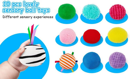 teytoy 蒙特梭利嬰兒感官紋理球 10入 Montessori Sensory Texture Balls - 10pcs Texture Set