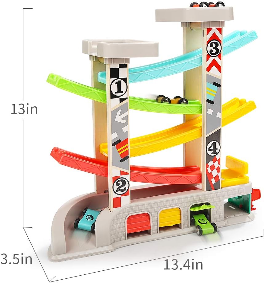 彩虹賽道玩具 TOP BRIGHT Wooden Car Ramp