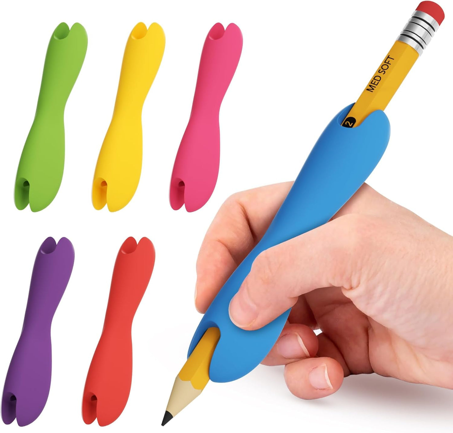 人體工學握筆器 6入組 Ergonomic Pencil Grips 6-Pack