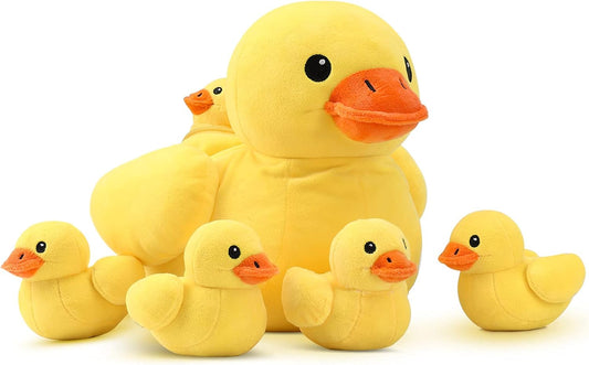 鴨媽媽與五隻小鴨 6入絨毛玩偶組 Five Little ducks 6-Pack Plush Set