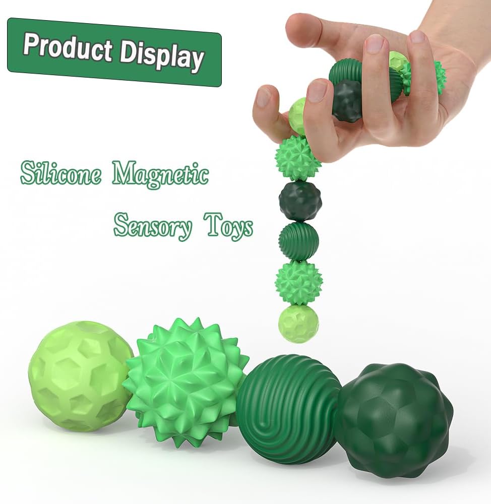 矽膠磁力感官解壓球套裝 Silicone Magnetic Sensory Fidget Balls Set