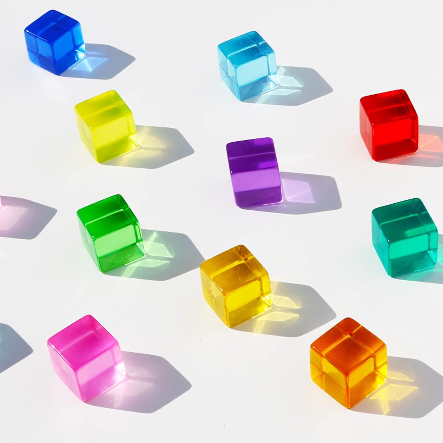 彩虹亞克力寶石積木 Rainbow Acrylic Gem Cubes Blocks
