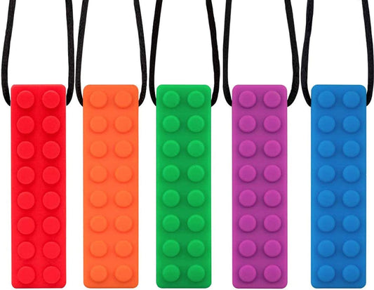 Seeway 感統咀嚼LEGO項鍊 5件組 Chew LEGO Necklaces – 5 Pack